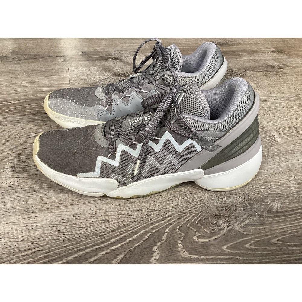 adidas FW8515 D.O.N. Issue #2 Mens 12 Basketball Sneakers Shoes Casual Grey
